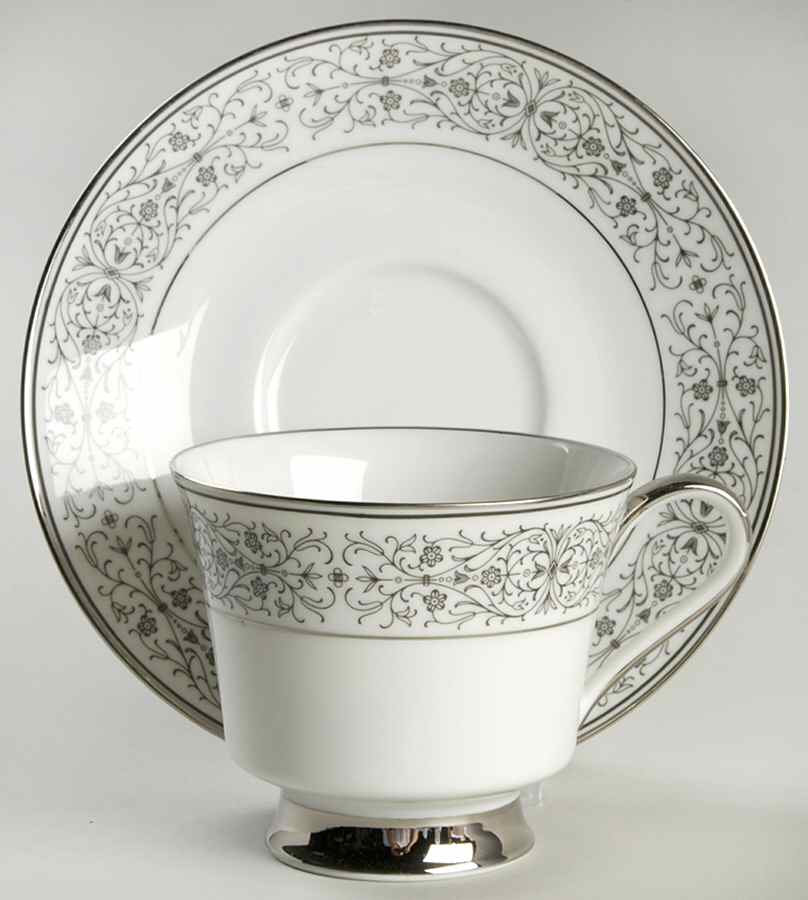 Black Lace Footed Cup & Saucer Set by Heinrich - H&C-1