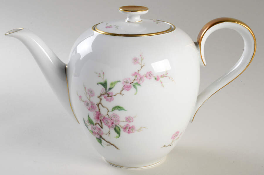 Blossomtime White Coffee Pot & Lid by Heinrich - H&C-1