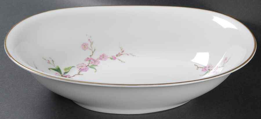 Blossomtime White 10" Oval Vegetable Bowl by Heinrich - H&C-1