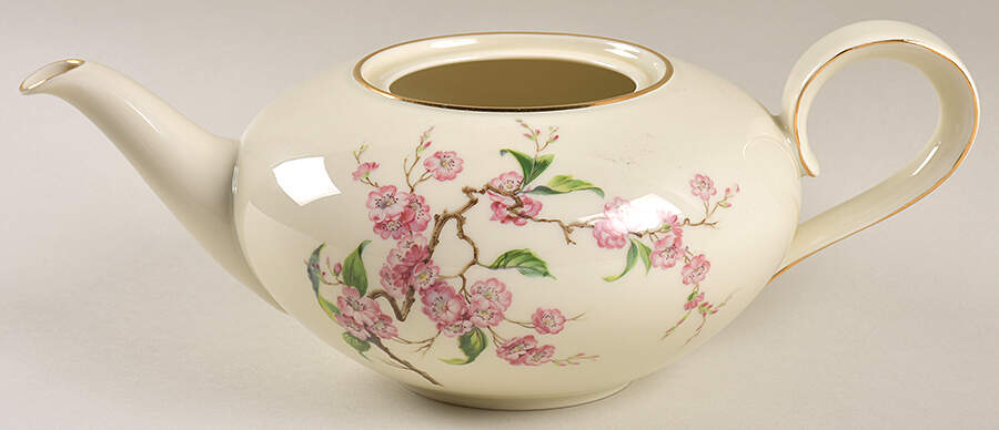 Blossomtime Cream Teapot No Lid by Heinrich - H&C-1
