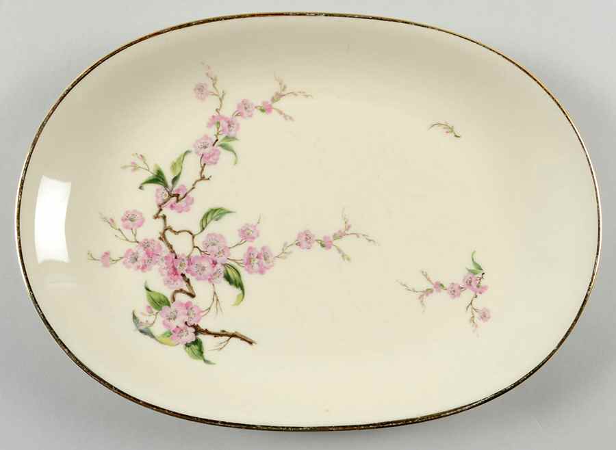 Blossomtime Cream 11" Oval Serving Platter by Heinrich - H&C-1