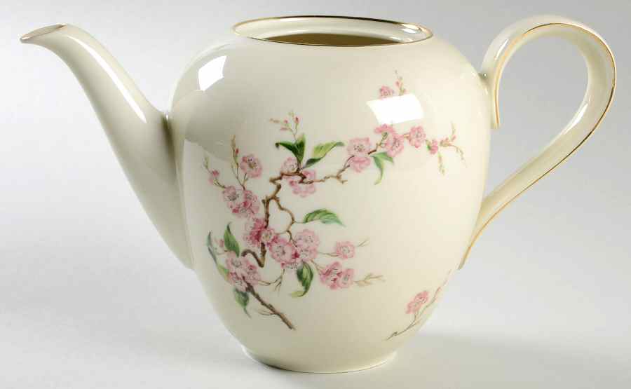 Blossomtime Cream Coffee Pot No Lid by Heinrich - H&C-1