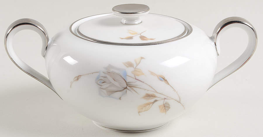 Blue Rose Sugar Bowl & Lid by Heinrich - H&C-1