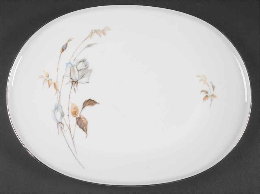 Blue Rose 13" Oval Serving Platter by Heinrich - H&C-1