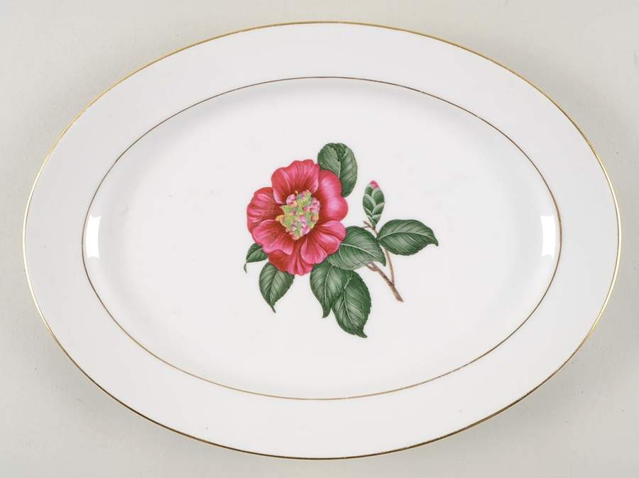Camellia 12" Oval Serving Platter by Heinrich - H&C-1