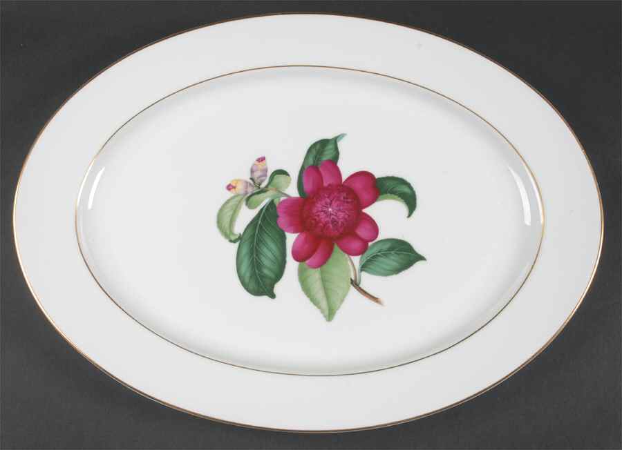 Camellia 16" Oval Serving Platter by Heinrich - H&C-1