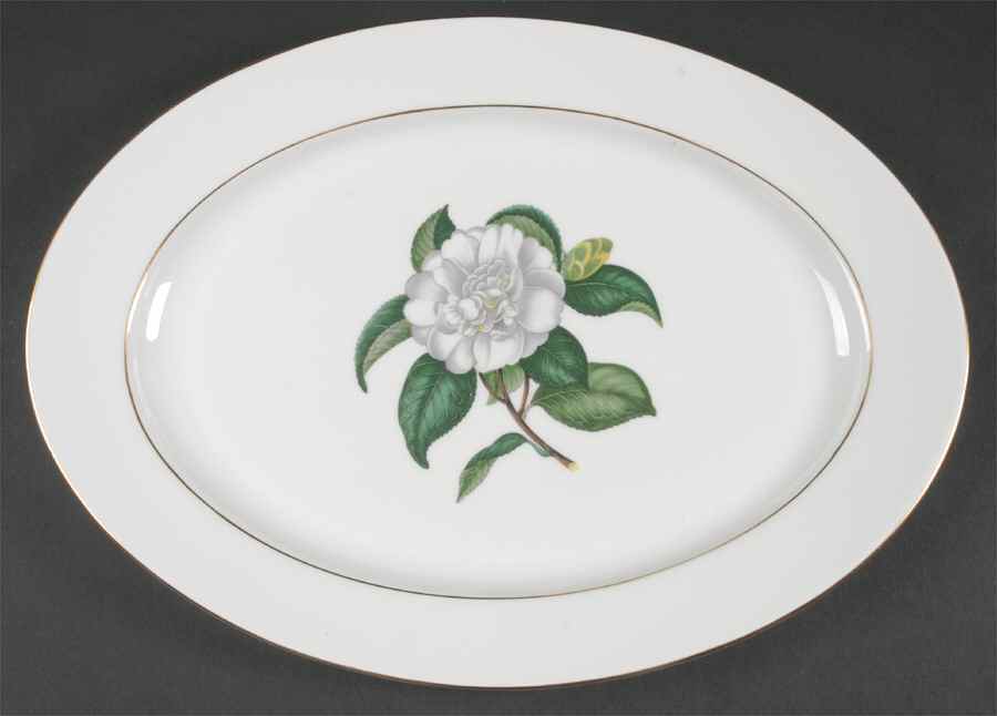 Camellia 14" Oval Serving Platter by Heinrich - H&C-1