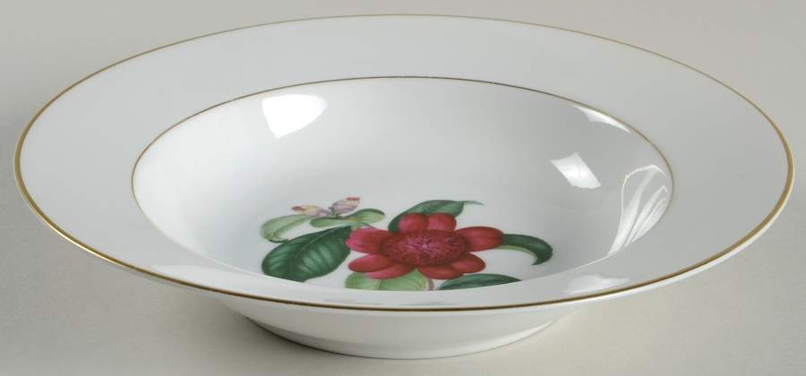 Camellia Rim Soup Bowl by Heinrich - H&C-1