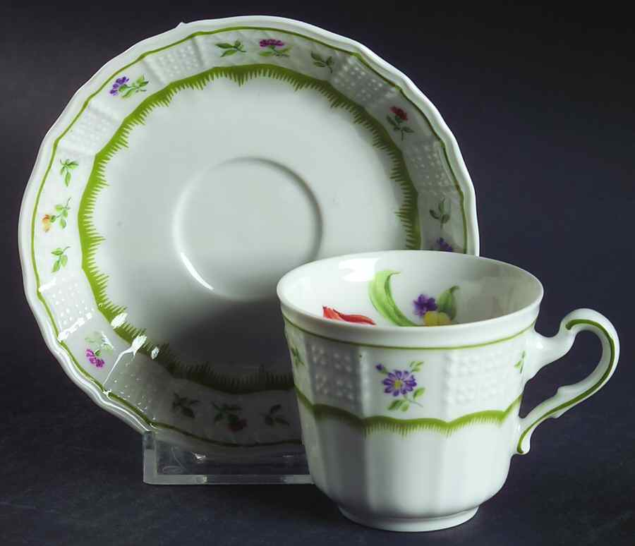 Chambord Flat Demitasse Cup & Saucer Set by Heinrich - H&C-1