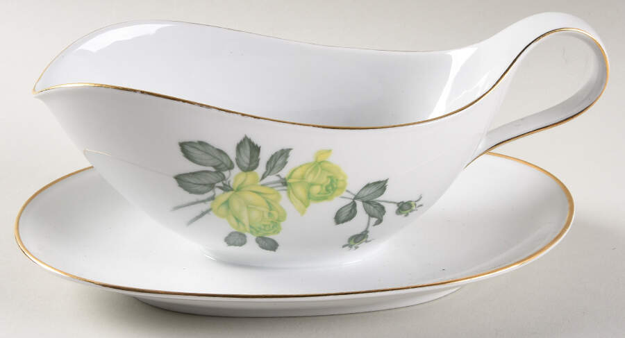 Chartrose Gravy Boat with Attached Underplate by Heinrich - H&C-1