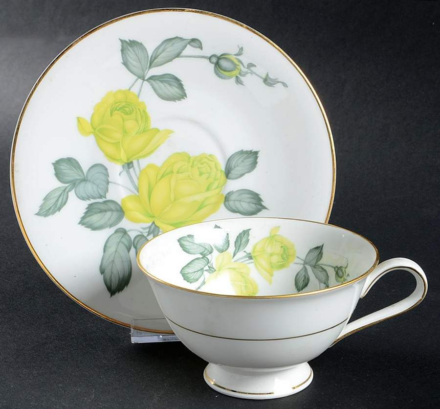 Chartrose Footed Cup & Saucer Set by Heinrich - H&C-1