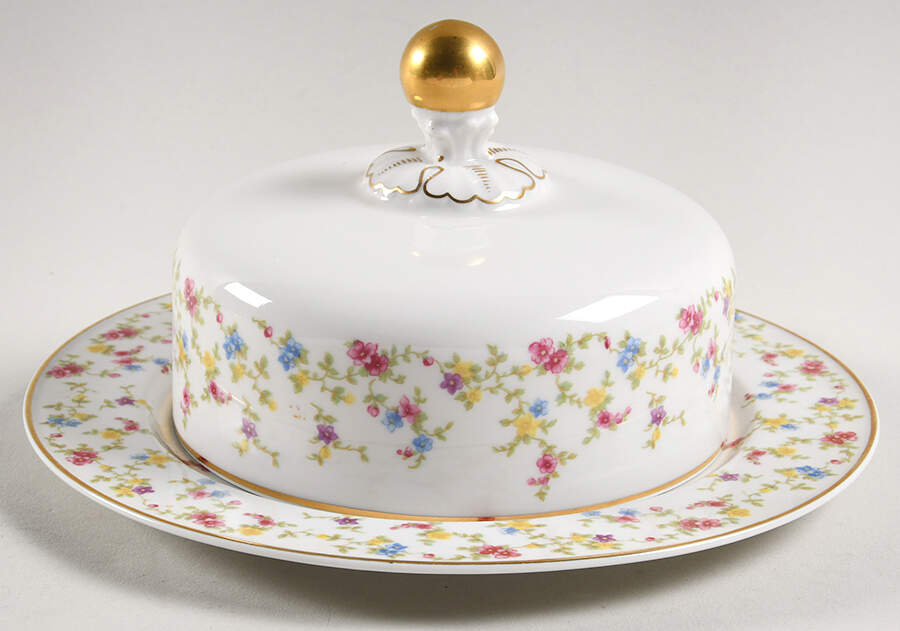 Coquette White Round Covered Butter by Heinrich - H&C-1