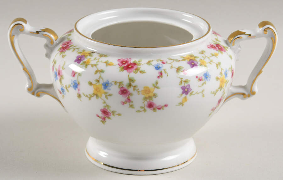 Coquette White Sugar Bowl No Lid by Heinrich - H&C-1