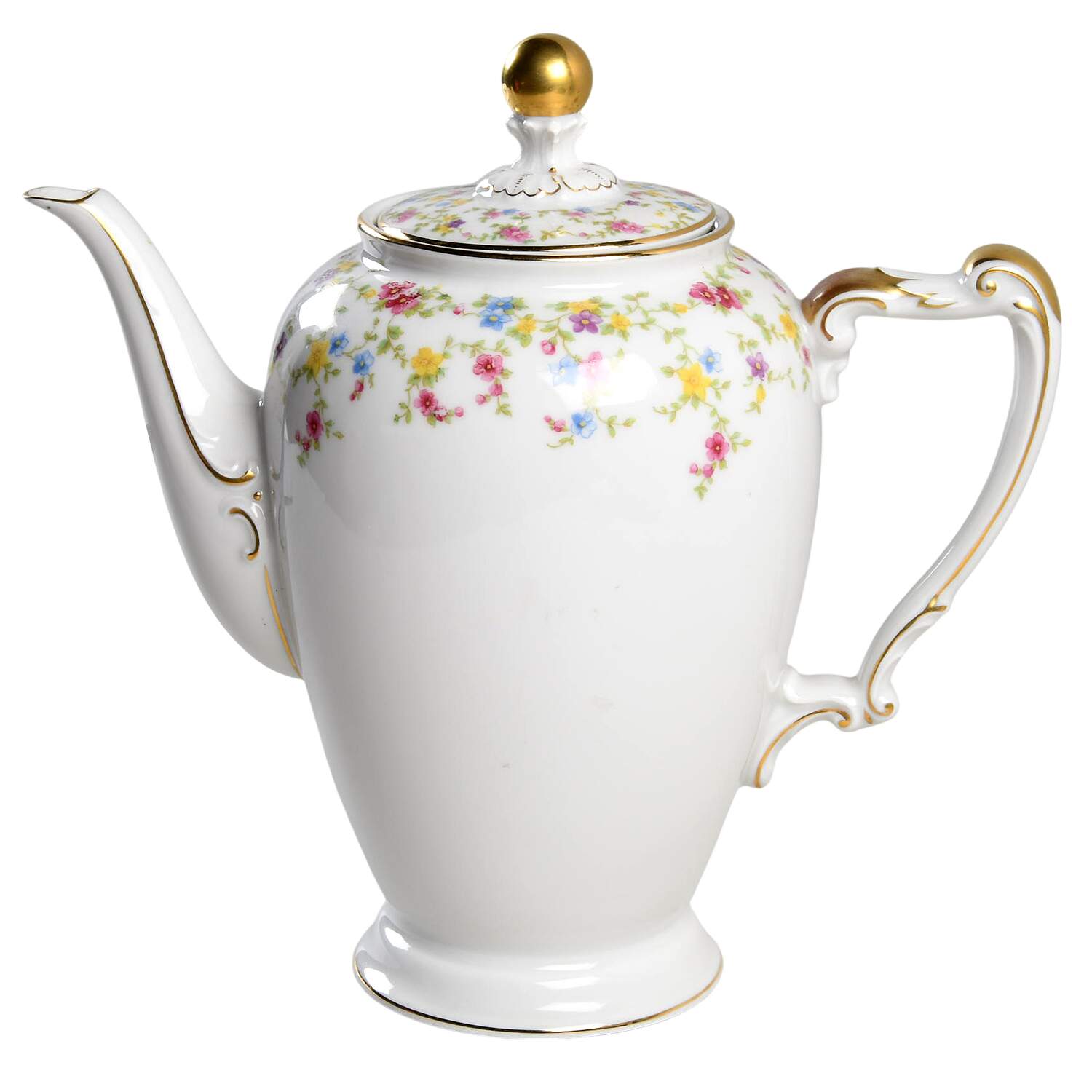 Coquette White Coffee Pot & Lid by Heinrich - H&C-1