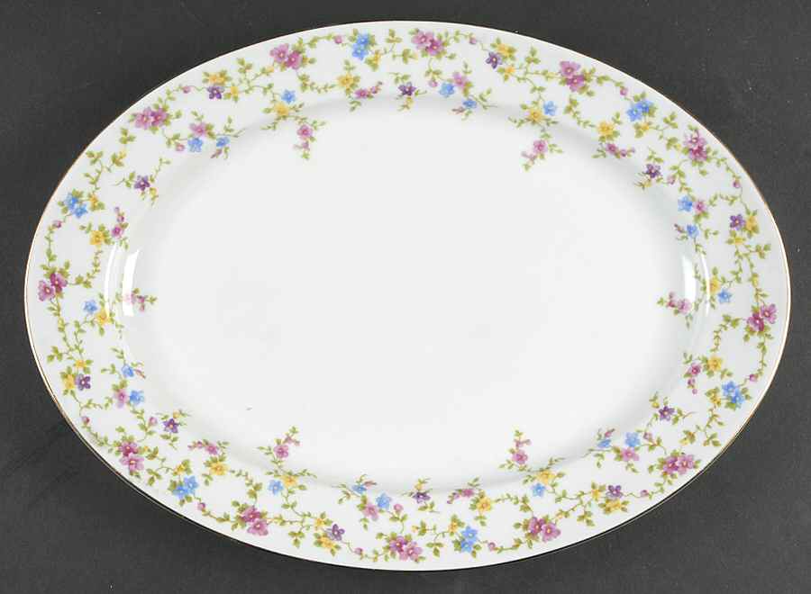 Coquette White 14" Oval Serving Platter by Heinrich - H&C-1