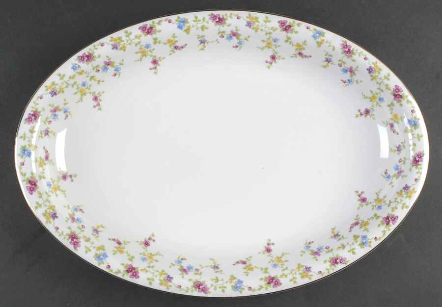 Coquette White 16" Oval Serving Platter by Heinrich - H&C-1