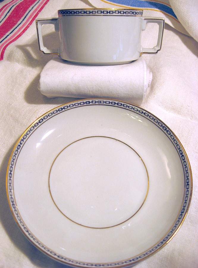 Dallas Flat Cream Soup Bowl & Saucer Set by Heinrich - H&C-1
