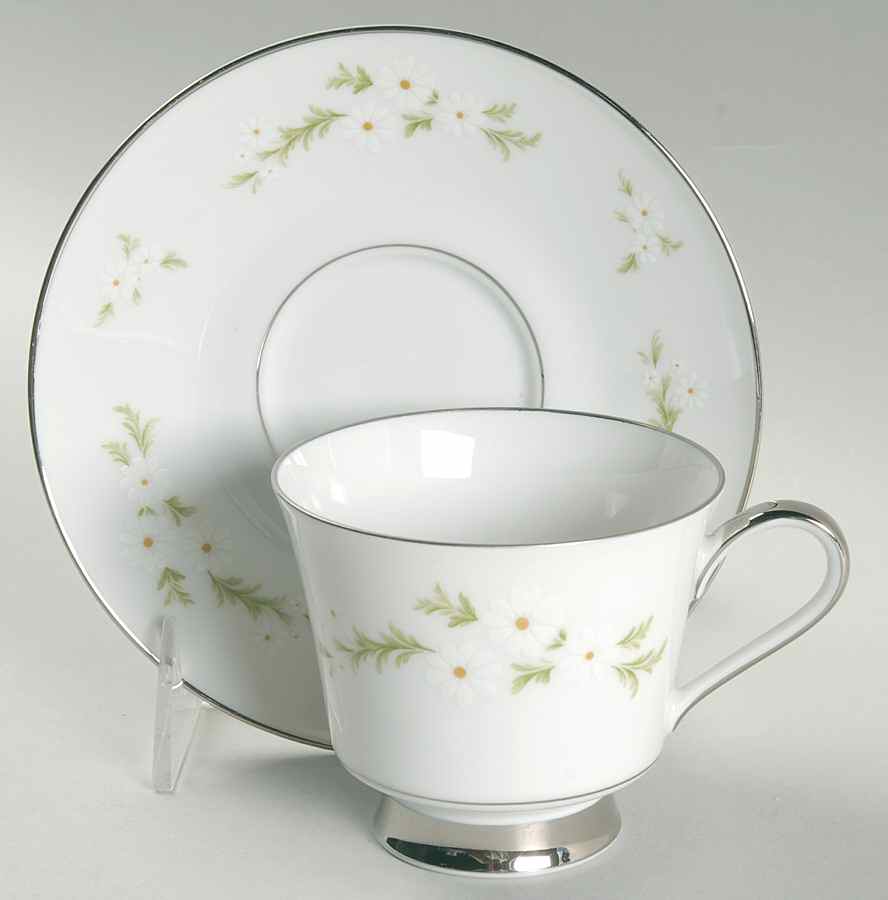 Daisy Wreath Footed Cup & Saucer Set by Heinrich - H&C-1