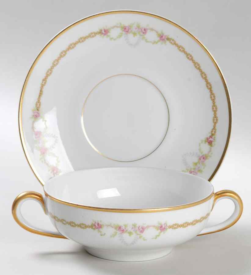 Dortmund Flat Cream Soup Bowl & Saucer Set by Heinrich - H&C-1
