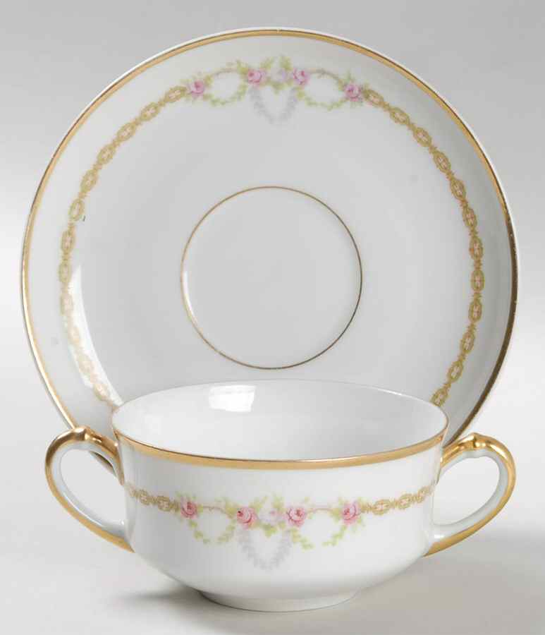 Dortmund Flat Bouillon Cup & Saucer by Heinrich - H&C-1