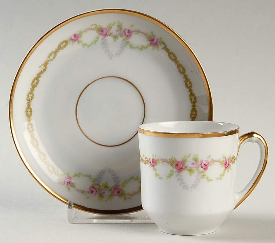 Dortmund Flat Demitasse Cup & Saucer Set by Heinrich - H&C-1