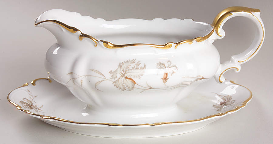 Du Barry Gravy Boat with Attached Underplate by Heinrich - H&C-1