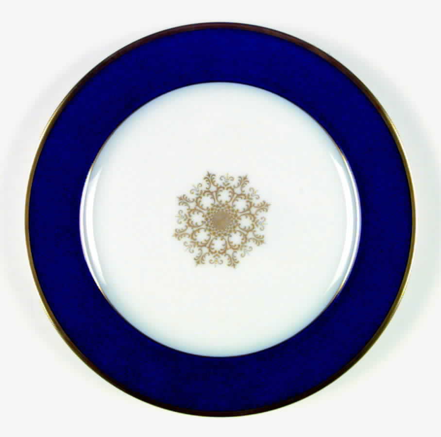 Empire (Gold Medallion, Cobalt Band, #A8977) Salad Plate by Heinrich - H&C-1