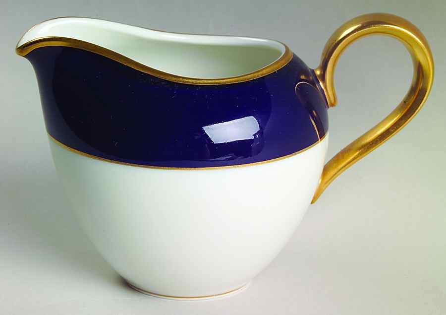 Empire (Gold Medallion, Cobalt Band, #A8977) Creamer by Heinrich - H&C-1