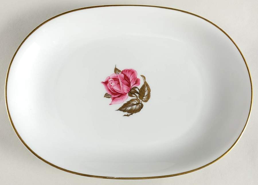 Enchanted Rose 11" Oval Serving Platter by Heinrich - H&C-1