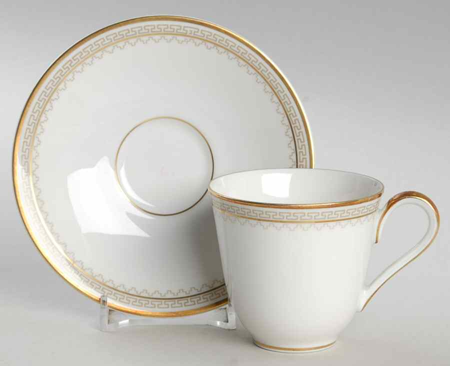 Etruscan Flat Demitasse Cup & Saucer Set by Heinrich - H&C-1