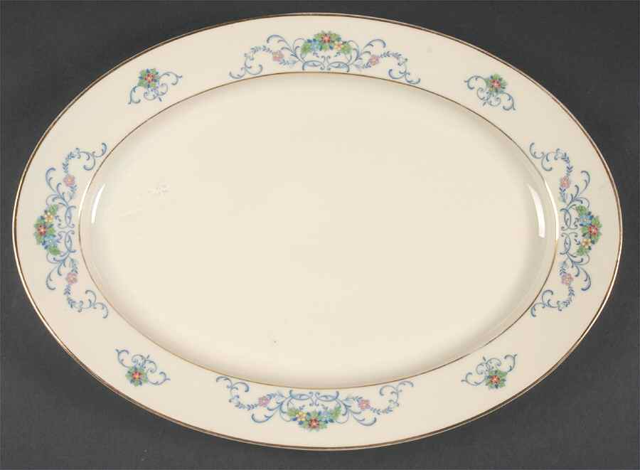 Ferndale (Older, Gold Trim) 14" Oval Serving Platter by Heinrich - H&C-1