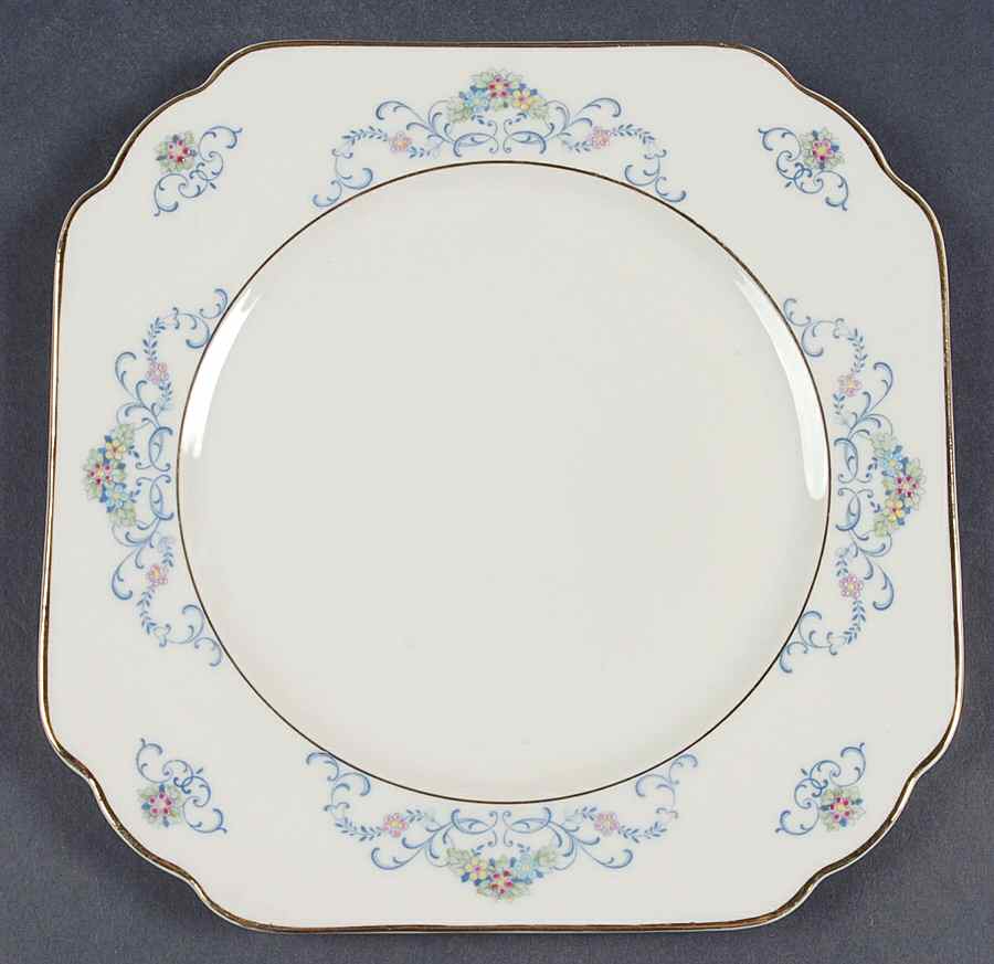 Ferndale (Older, Gold Trim) Square Salad Plate by Heinrich - H&C-1