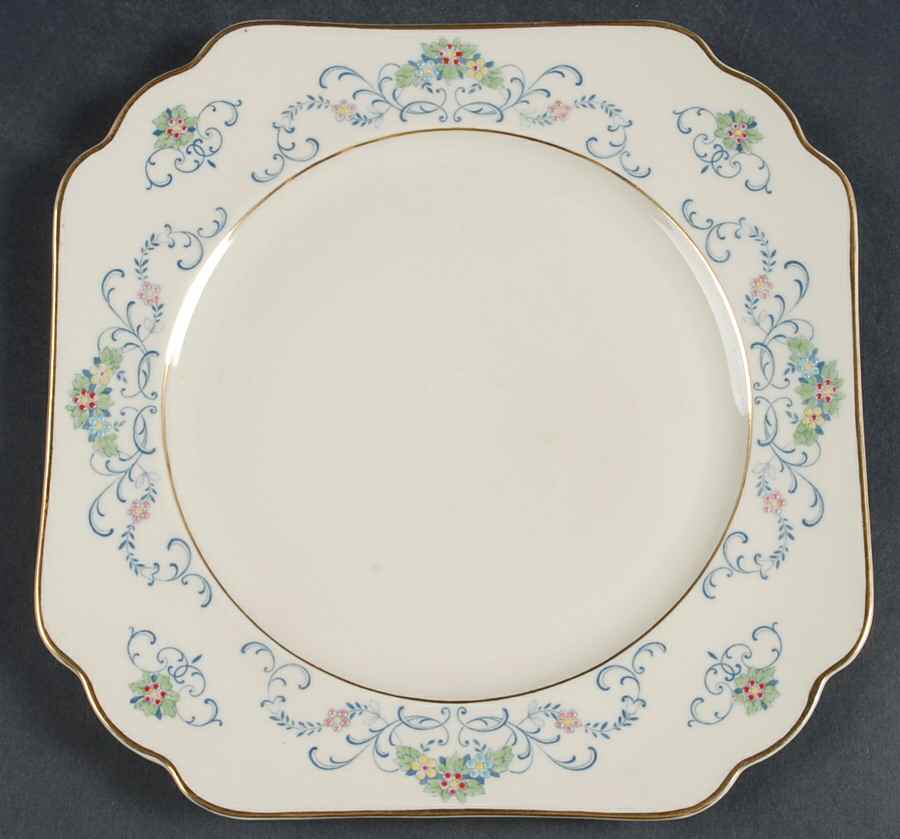 Ferndale (Older, Gold Trim) Square Luncheon Plate by Heinrich - H&C-1