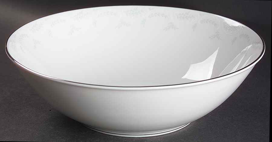 Ferndale (Newer, Platinum Trim) 9" Round Vegetable Bowl by Heinrich - H&C-1