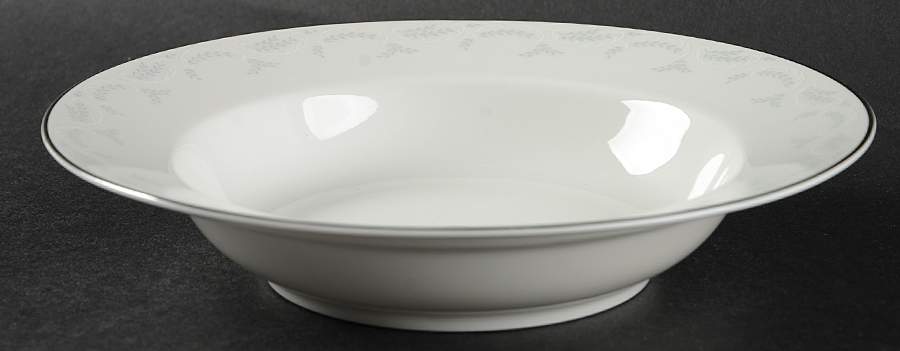 Ferndale (Newer, Platinum Trim) Rim Soup Bowl by Heinrich - H&C-1