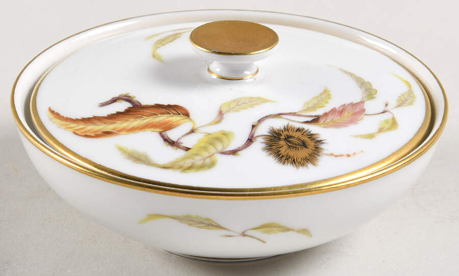 Golden Chestnut Mini Sugar Bowl & Lid by Heinrich - H&C-1