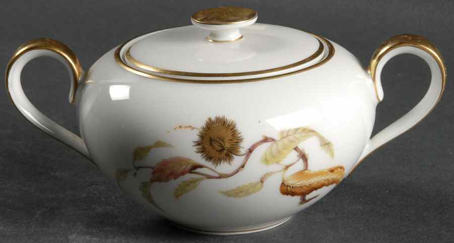 Golden Chestnut Sugar Bowl & Lid by Heinrich - H&C-1