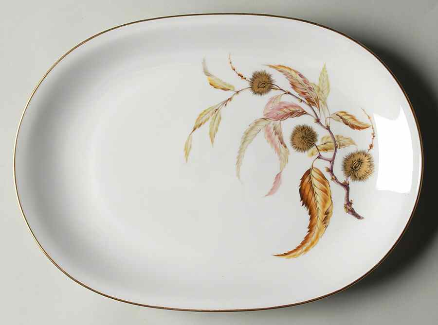 Golden Chestnut 14" Oval Serving Platter by Heinrich - H&C-1