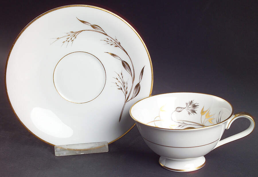 Golden Harvest Footed Cup & Saucer Set by Heinrich - H&C-1