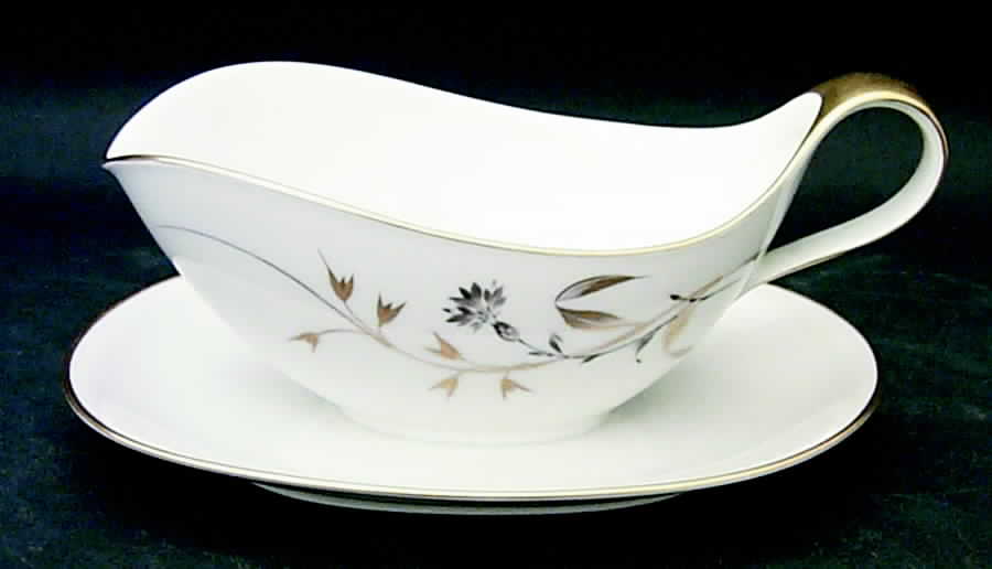 Golden Harvest Gravy Boat with Attached Underplate by Heinrich - H&C-1