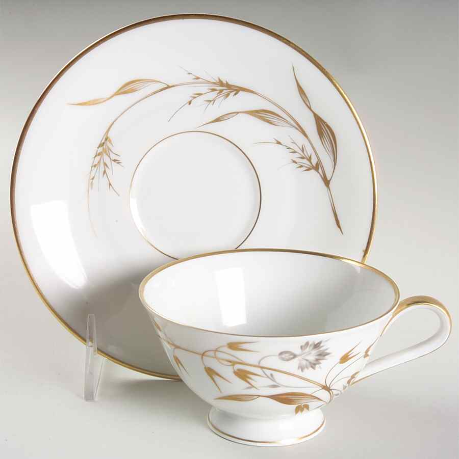 Golden Harvest Footed Cup & Saucer Set by Heinrich - H&C-1
