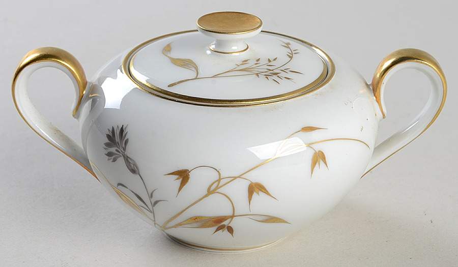 Golden Harvest Mini Sugar Bowl & Lid by Heinrich - H&C-1
