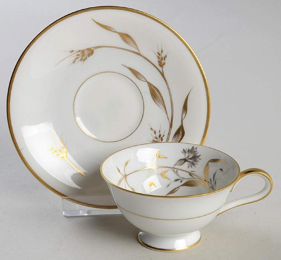 Golden Harvest Footed Demitasse Cup & Saucer Set by Heinrich - H&C-1