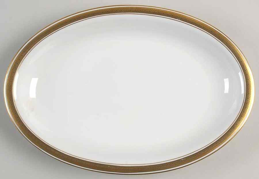 Golden Key 11" Oval Serving Platter by Heinrich - H&C-1