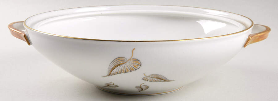 Golden Leaves Round Vegetable No Lid by Heinrich - H&C-1