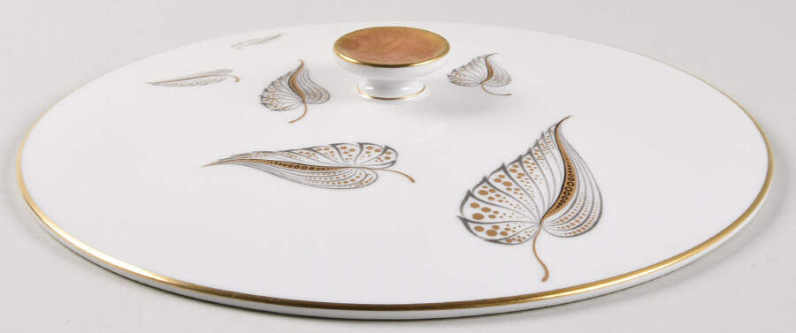 Golden Leaves Lid for Round Vegetable by Heinrich - H&C-1