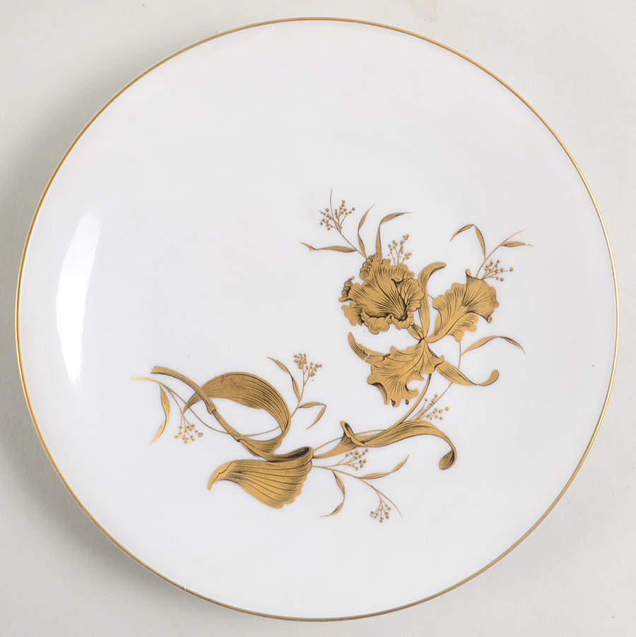 Golden Orchid Salad Plate by Heinrich - H&C-1