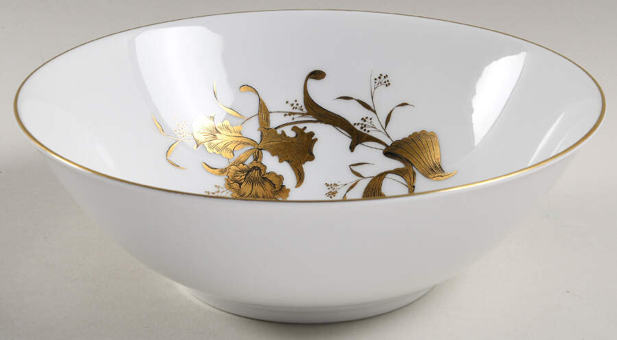 Golden Orchid 8" Round Vegetable Bowl by Heinrich - H&C-1