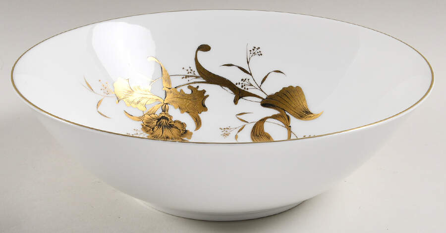 Golden Orchid 10" Round Vegetable Bowl by Heinrich - H&C-1
