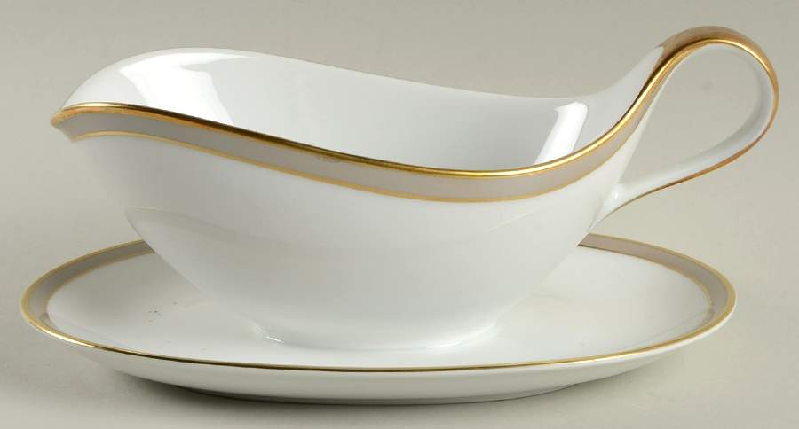 Golden Taupe Gravy Boat with Attached Underplate by Heinrich - H&C-1